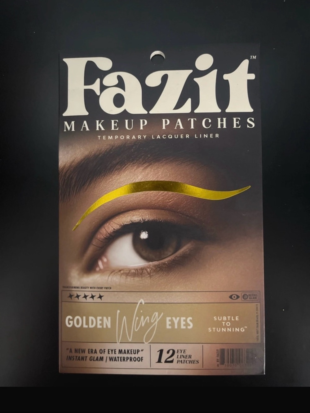 Golden Wing Eyes Temporary Lacquer Liner - Gold And Game Day Speckles